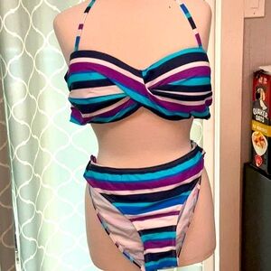 Striped Bikini Set XXL